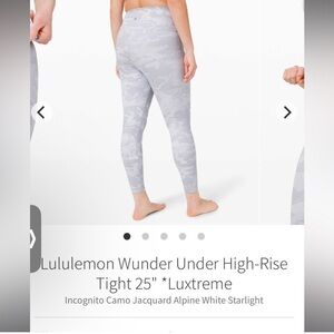 Lululemon Athletica Wunder Under Leggings
